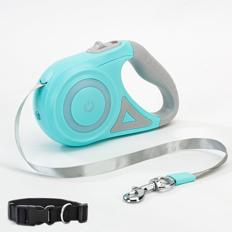 Fellfreunde Rollleine – Automatische Hundeleine mit Halsband und Spotlight für kleine und mittelgroße Hunde