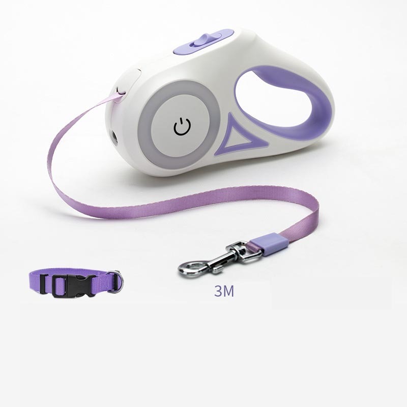 Fellfreunde Rollleine – Automatische Hundeleine mit Halsband und Spotlight für kleine und mittelgroße Hunde