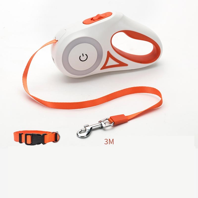 Fellfreunde Rollleine – Automatische Hundeleine mit Halsband und Spotlight für kleine und mittelgroße Hunde