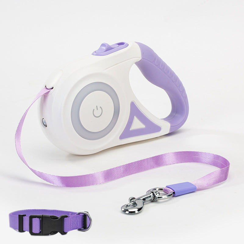 Fellfreunde Rollleine – Automatische Hundeleine mit Halsband und Spotlight für kleine und mittelgroße Hunde